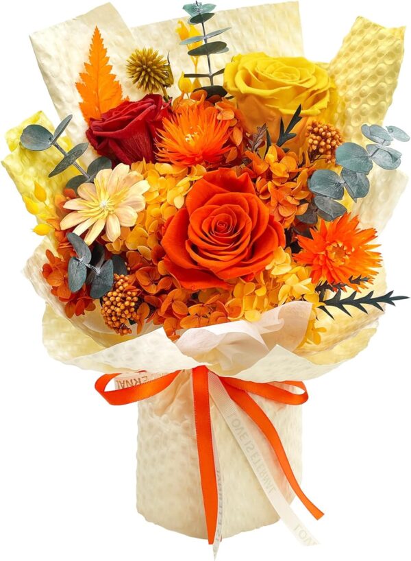 Preserved Flowers Bouquet, Long Lasting Flowers Bouquet with Gift Box,